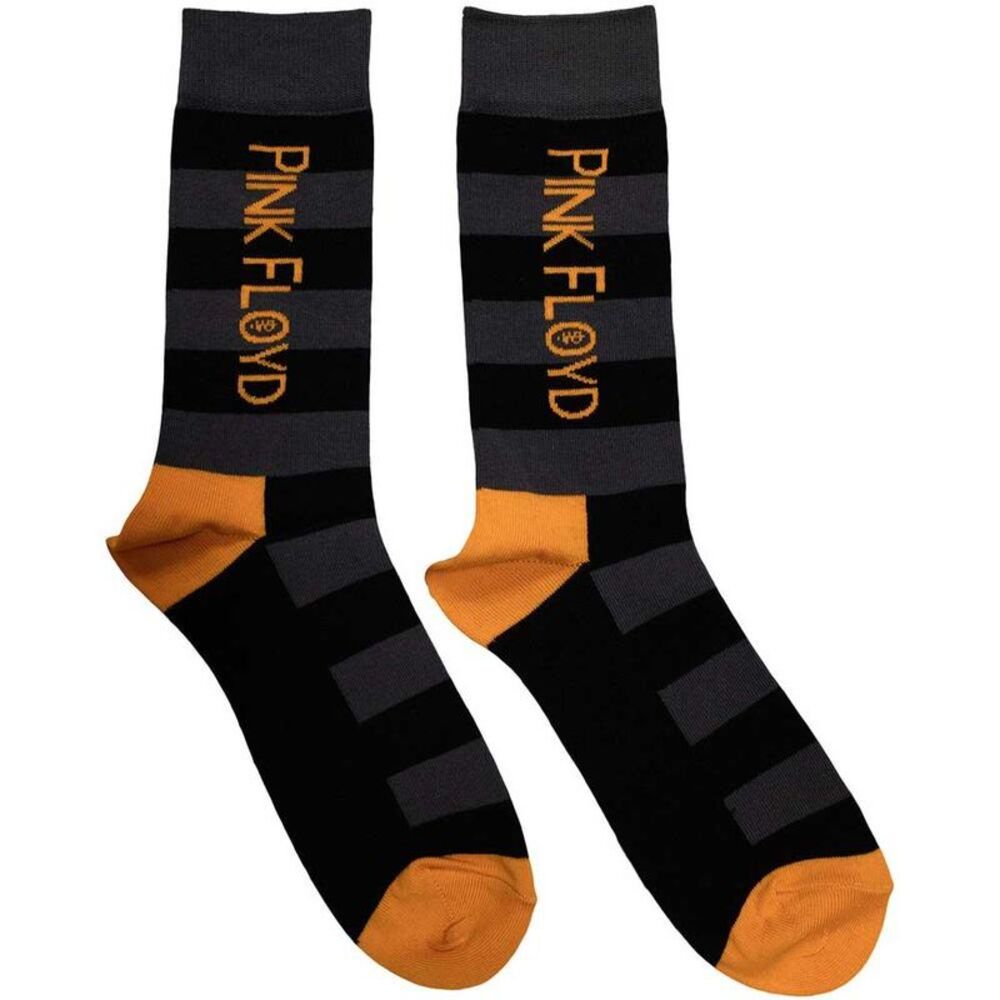 Pink Floyd Unisex Adult Logo Socks / Black/Orange